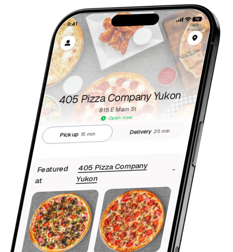 405 Pizza Company Yukon app preview