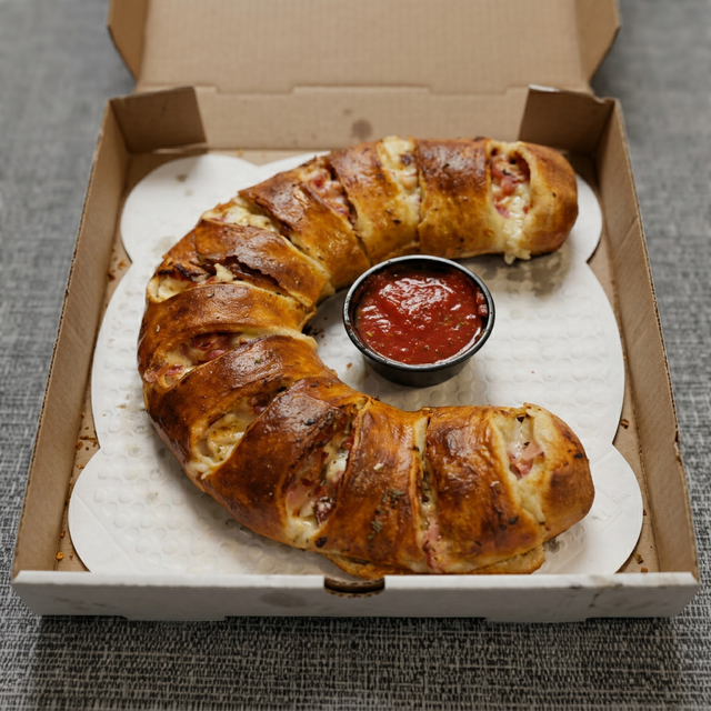 Chicken Alfredo Calzone.